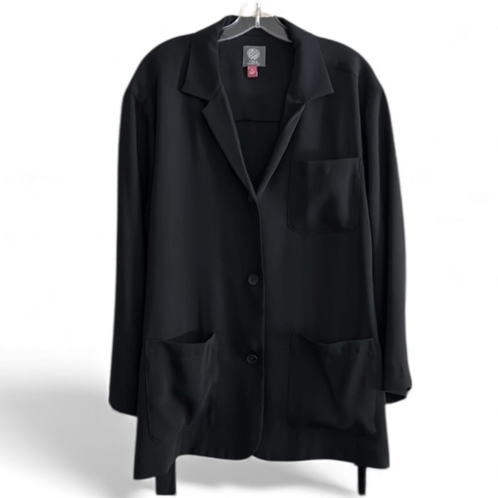 Vince Camuto Black Women's Button Front Soft Jacket Size 2X NWT